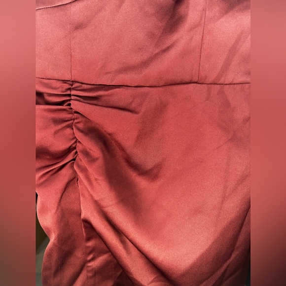 Women’s NWT NBD Red Designer Slim One Shoulder Long Sleeve Midi Dress Size XXS - Picture 8 of 8